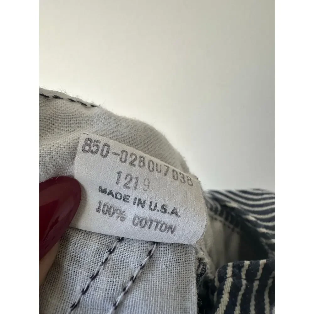 Vintage OshKosh B’Gosh Vestbak Hickory Stripe Overalls 18M Made USA Railroad